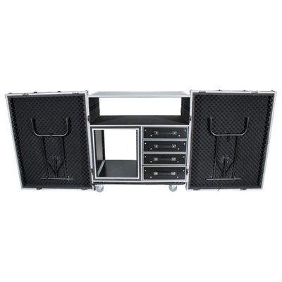 PRO X XS-12U4DTWCO ATA Flight Style Mixing Console Case 12U Shockproof Rack (2) Side Tables