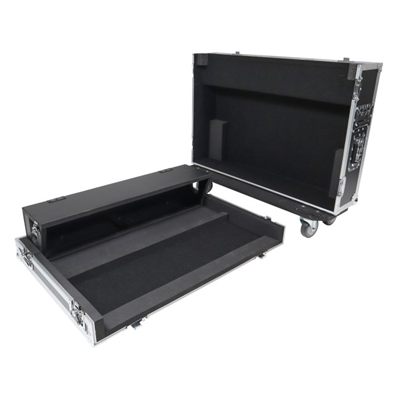 PRO X XS-AHQU32DHW ATA Digital Audio Mixer Flight Case for Allen & Heath QU-32 Console with Doghouse compartment and Caster wheels