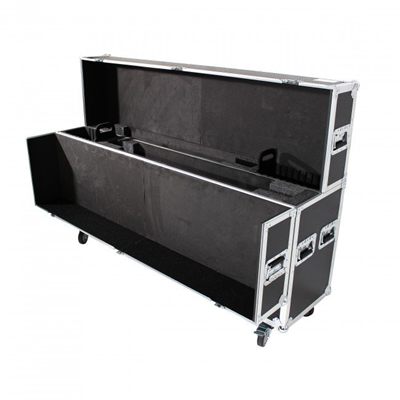 PRO X XS-LCD7080WX2 Universal Case For Flat Panel Monitor LED-LCD-Plasma TV Dual 70" to 85" Adjustable Flight Case W-4" Casters