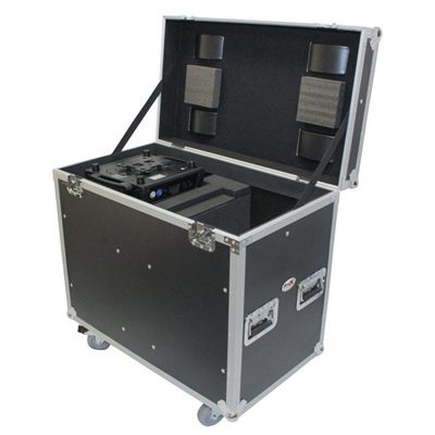 PRO X XS-MH250X2WMK2 Flight Case for Two 250 Style 5R 200 7R 230 Moving Head Lighting Units Universal with Casters