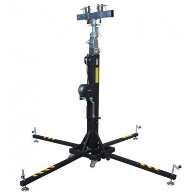 PRO X XT-CRANK22FT-400 Heavy Duty 22 Ft. High Truss Crank Lighting Stand 400 Lbs. Capacity Includes T-Adapter Truss Mount