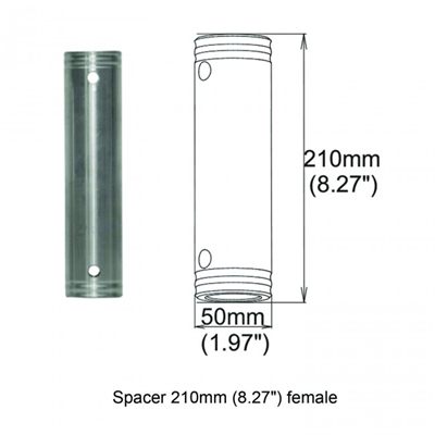 PRO X XT-SPFF210 Spacer 210mm Female Coupler