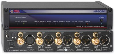 RDL HR-DDA4 1x4 Digital Audio Distribution Amplifier