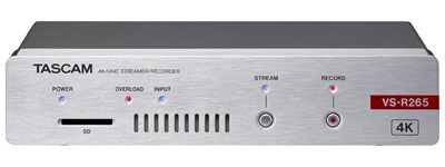 Tascam VS-R265 4K Streaming Encoder, Decoder and Recorder