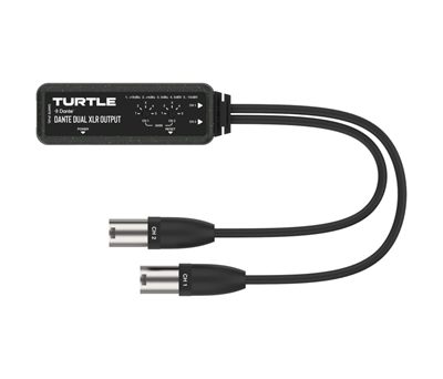 TurtleAV D2XDE Two-Channel Dante to Analog XLR Output Adapter