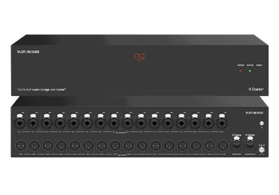 VigilLink VLDT-XL16DB 16x16 XLR Dante Audio Bridge with Dual PoE