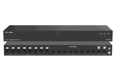 VigilLink VLDT-XL88DB 8x8 XLR Dante Audio Bridge with Dual PoE