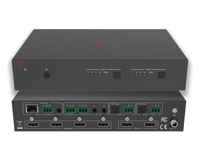 VigilLink VLMX-0402E 4x2 HDMI 2.0 Matrix Switcher with Scaling and Display Control