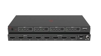 VigilLink VLMX-0404 4x4 HDMI 2.0 Matrix Switcher with Downscaling