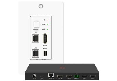 VigilLink VLWP-DHU-TR 2x1 HDBaseT Wall Plate with Mini DisplayPort, HDMI and USB 2.0