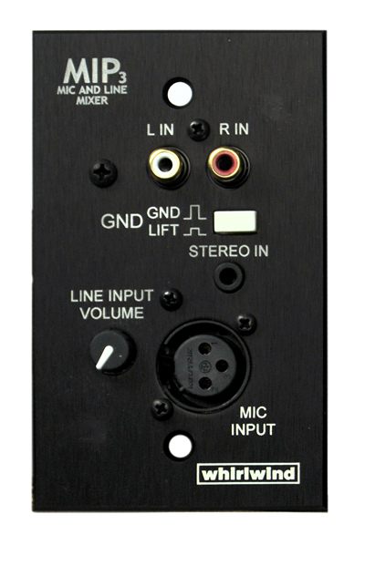 Whirlwind MIP3 Media and Microphone Input Wall Plate