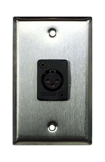 Whirlwind WP1/1FW Wall Plate, One Female XLR