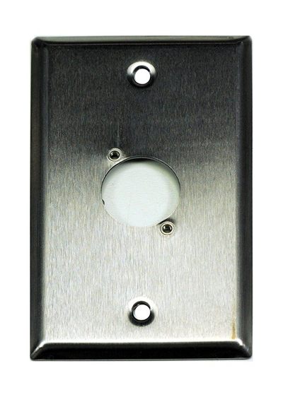 Whirlwind WP1/1H Wall Plate, Punched for One Whirlwind XLR