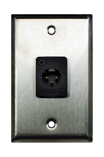 Whirlwind WP1/1MW Wall Plate, One Male XLR