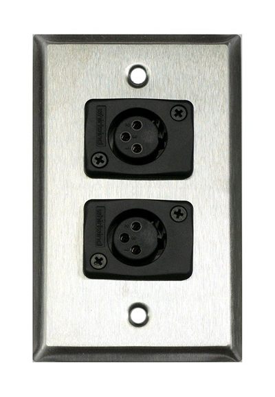 Whirlwind WP1/2FW Wall Plate, Two Female XLR