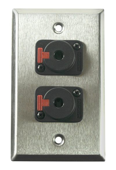 Whirlwind WP1/2QW Wall Plate, Two 1/4 in. Jacks