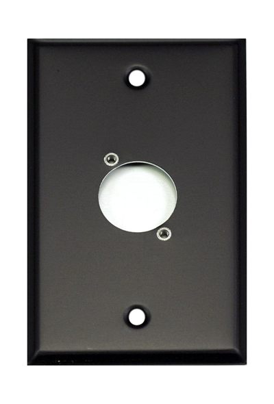 Whirlwind WP1B/1H Wall Plate, Punched for One Whirlwind XLR