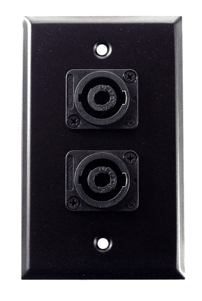 Whirlwind WP1B/2NL4 Wall Plate, Two Neutrik NL4
