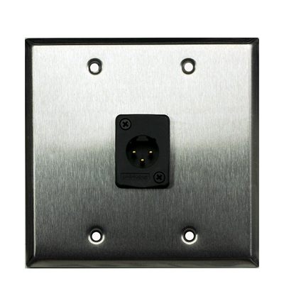 Whirlwind WP2/1MW Wall Plate, One Male XLR