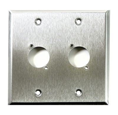 Whirlwind WP2/2H Wall Plate, Punched for Two Whirlwind XLRs