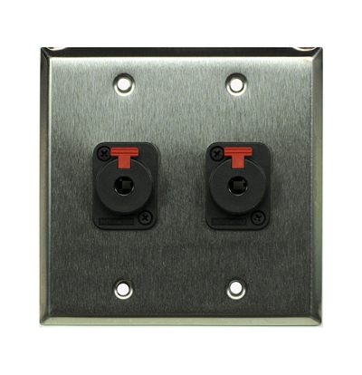 Whirlwind WP2/2QW Wall Plate, Two 1/4 in. Jacks