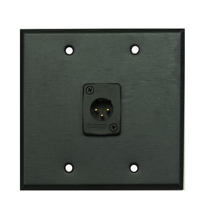 Whirlwind WP2B/1MW Wall Plate, One Male XLR