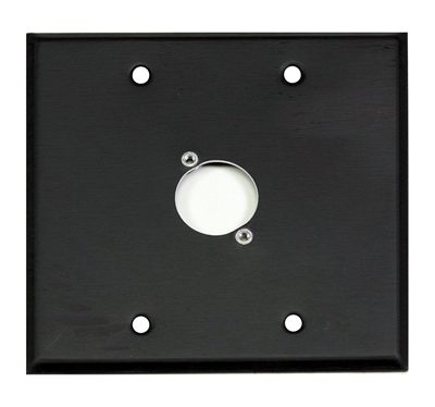 Whirlwind WP2B/1NDH Wall Plate, Punched for One Neutrik D XLR