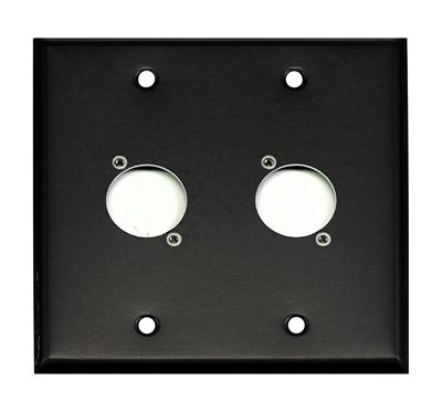 Whirlwind WP2B/2H Wall Plate, Punched for Two Whirlwind XLRs