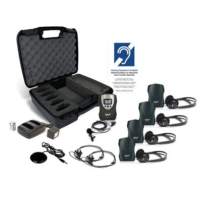 Williams AV Portable ADA Assistive Listening Kit - Rechargeable Battery