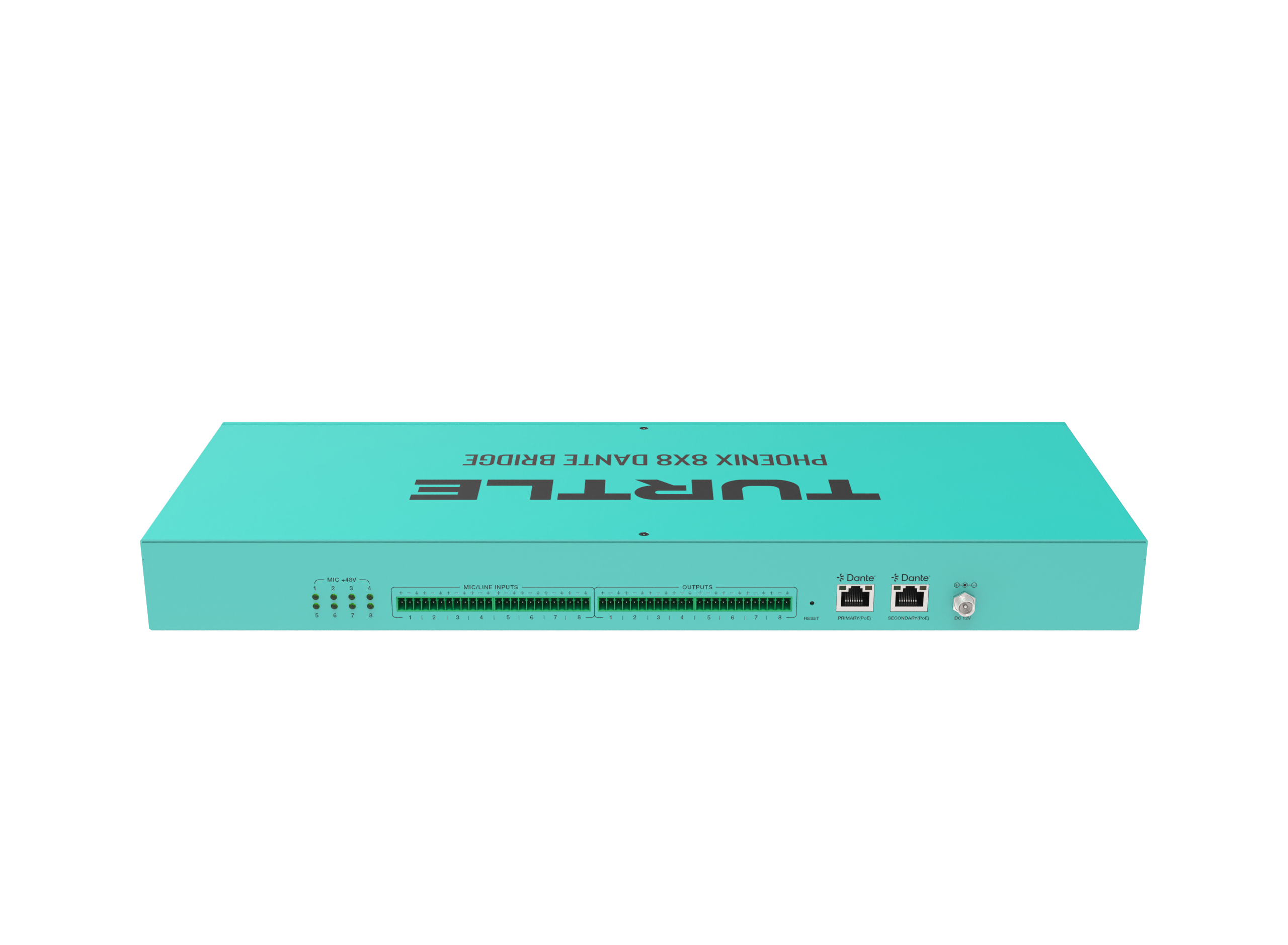 TurtleAV Phoenix 8x8 Dante Audio Bridge, Euroblock - view 3