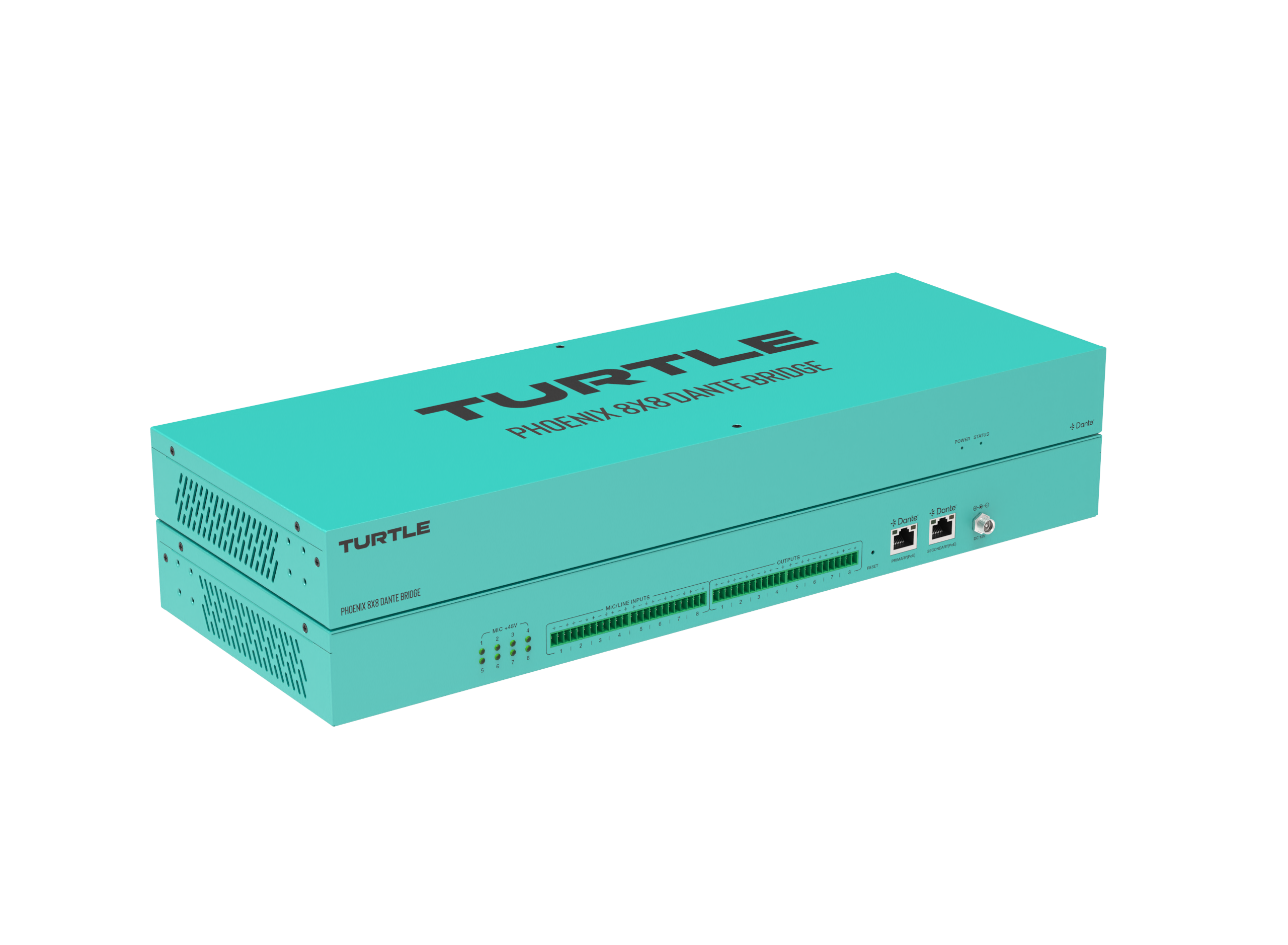 TurtleAV Phoenix 8x8 Dante Audio Bridge, Euroblock - view 2