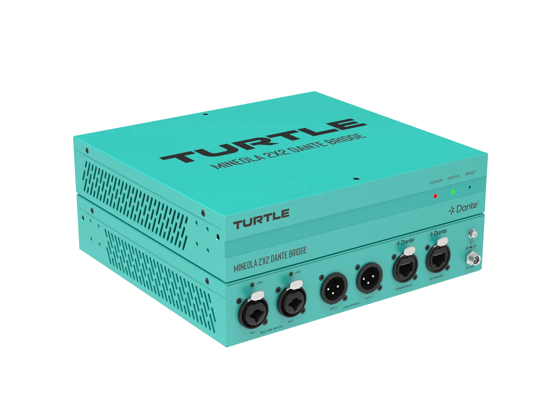 TurtleAV Mineola 2x2 Dante Audio Bridge, XLR - view 2