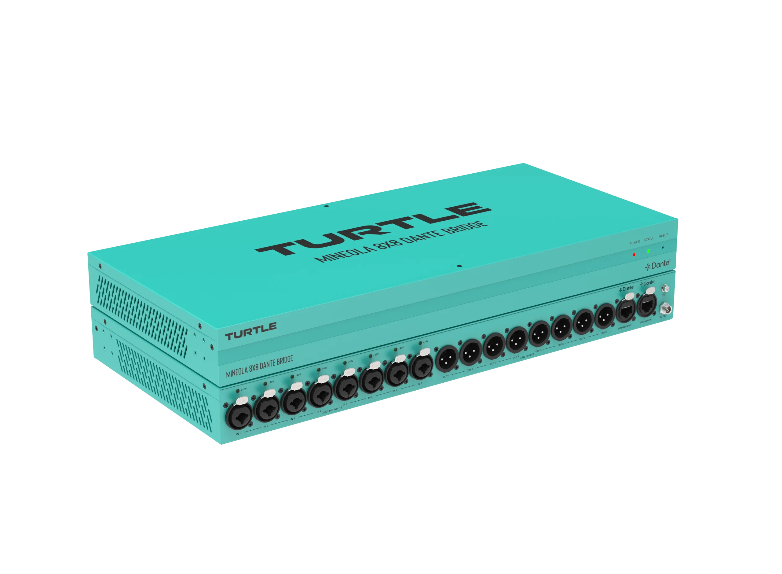 TurtleAV Mineola 8x8 Dante Audio Bridge, XLR - view 2