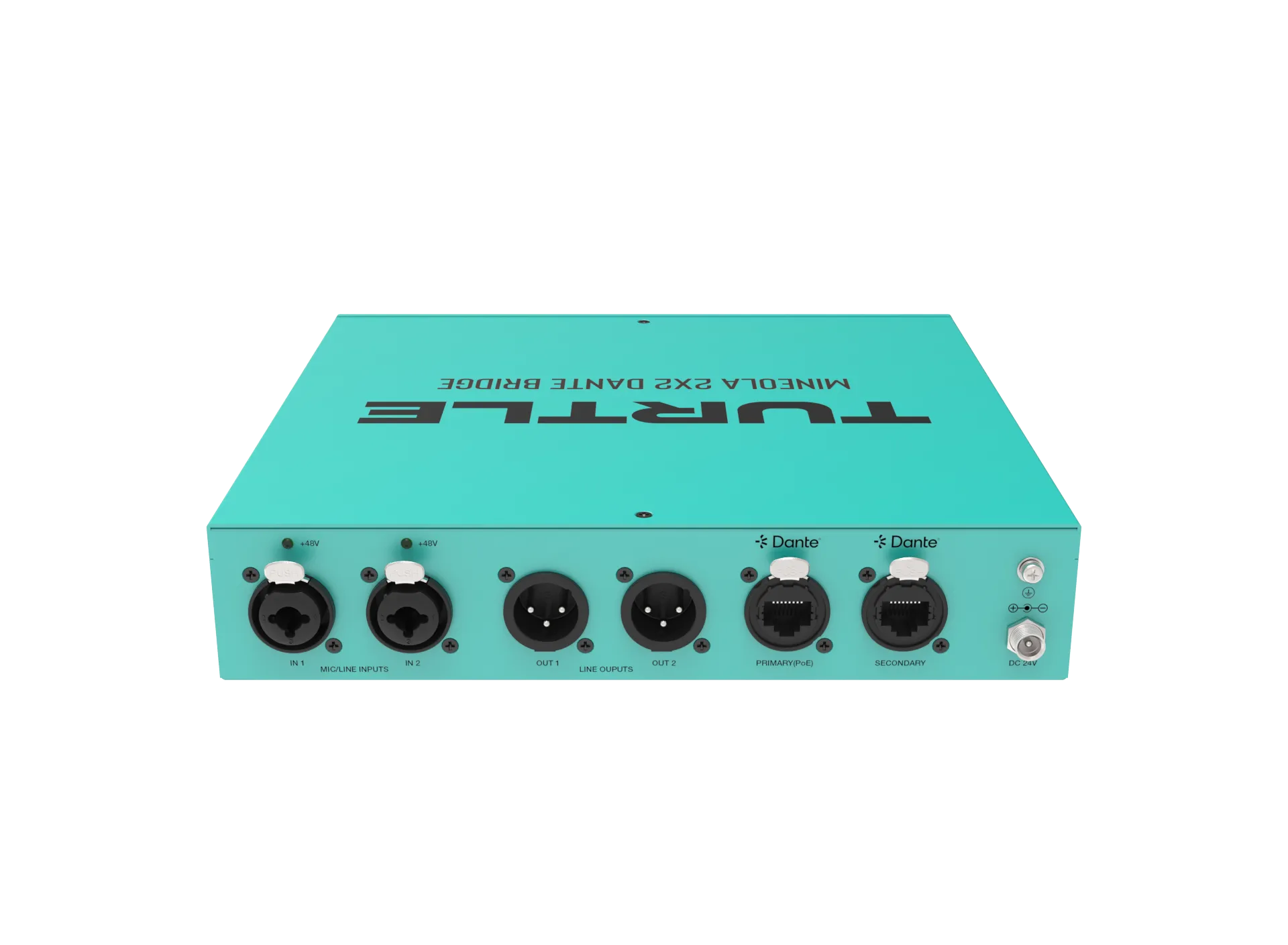 TurtleAV Mineola 2x2 Dante Audio Bridge, XLR - view 3