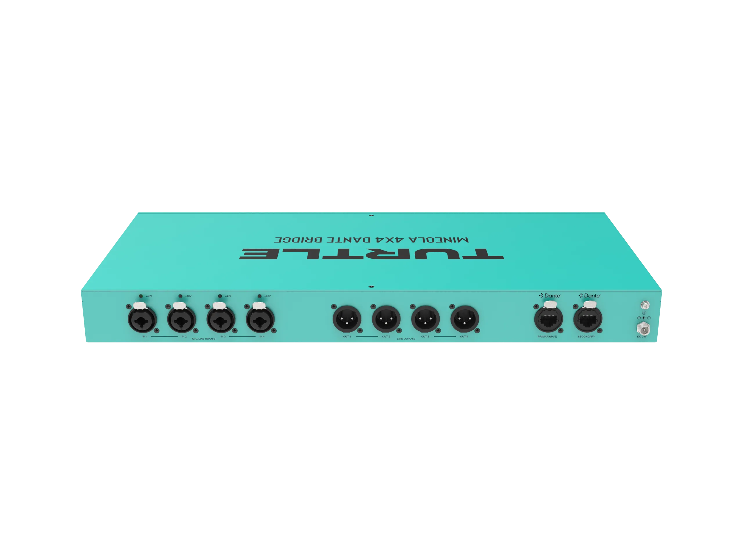 TurtleAV Mineola 4x4 Dante Audio Bridge, XLR - view 3