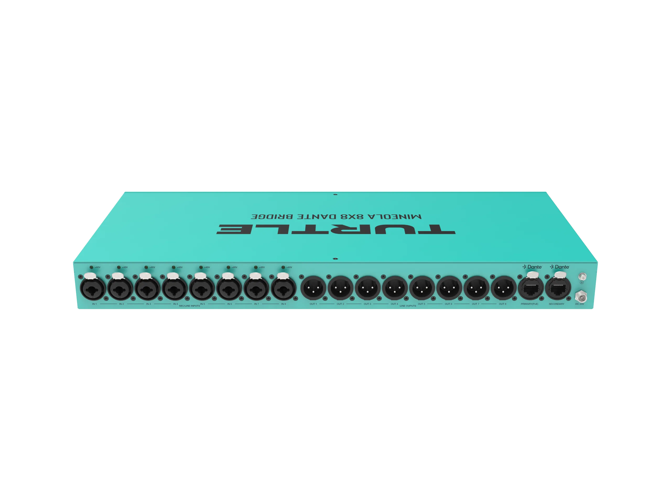 TurtleAV Mineola 8x8 Dante Audio Bridge, XLR - view 3