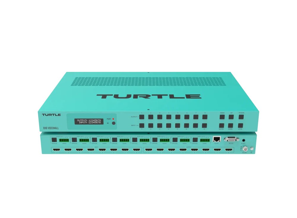 TurtleAV MX88VW 8x8 4K60 Video Wall and Multiviewer