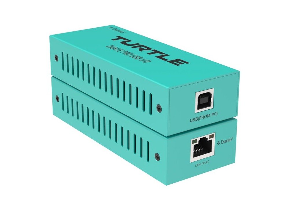 TurtleAV D2USB-PRO Two-Channel USB to Dante I/O Converter
