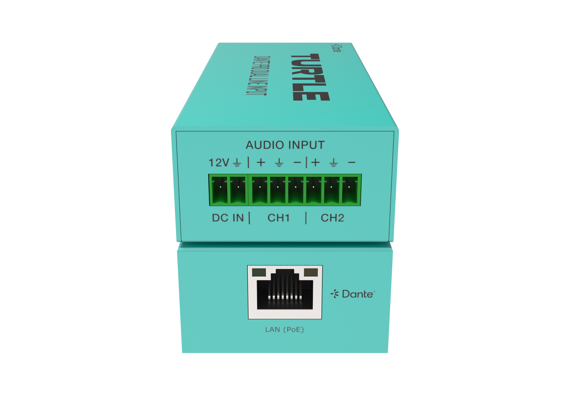 TurtleAV D2LEN-PRO Two-Channel Analog Line to Dante Input Converter - view 2
