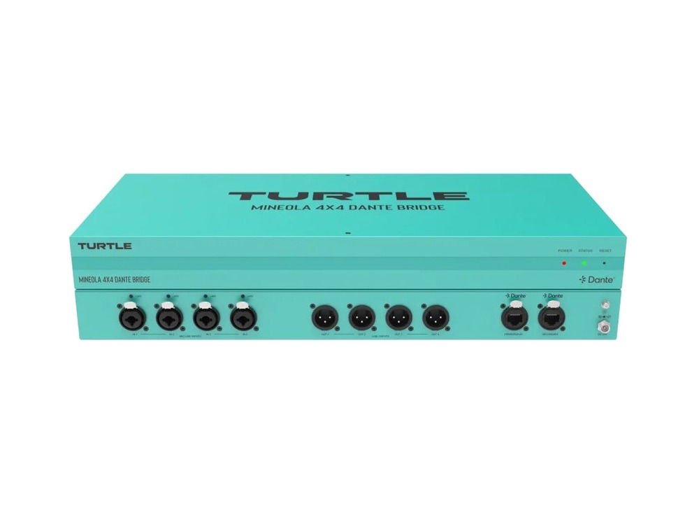 TurtleAV Mineola 4x4 Dante Audio Bridge, XLR