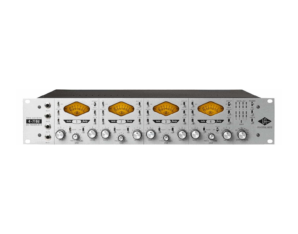 Universal Audio 4-710d Four-Channel Tone-Blending Mic Preamp with Dynamics