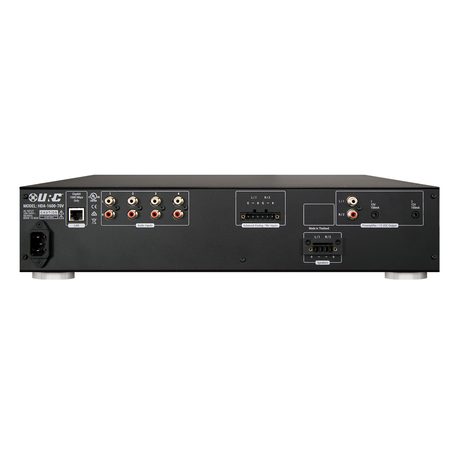 URC HDA-1600-70V Low-Z / 70 Volt Distributed Audio Amplifier - view 2