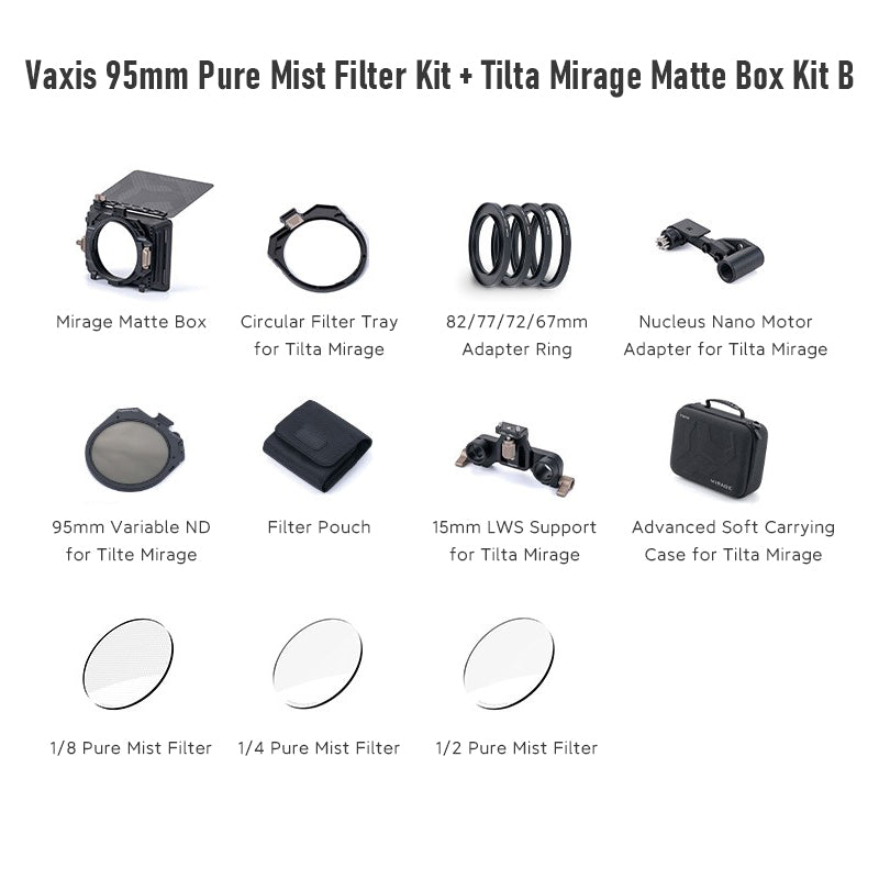 Vaxis Tilta Mirage Matte Box VND Kit & Vaxis 95mm Pure Mist Filter - view 2