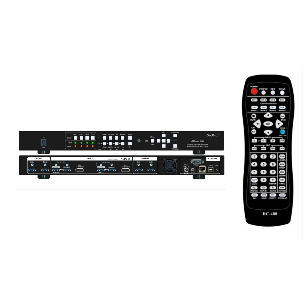 VigilLink GeoBox G406 4-channel 4K Video Wall
