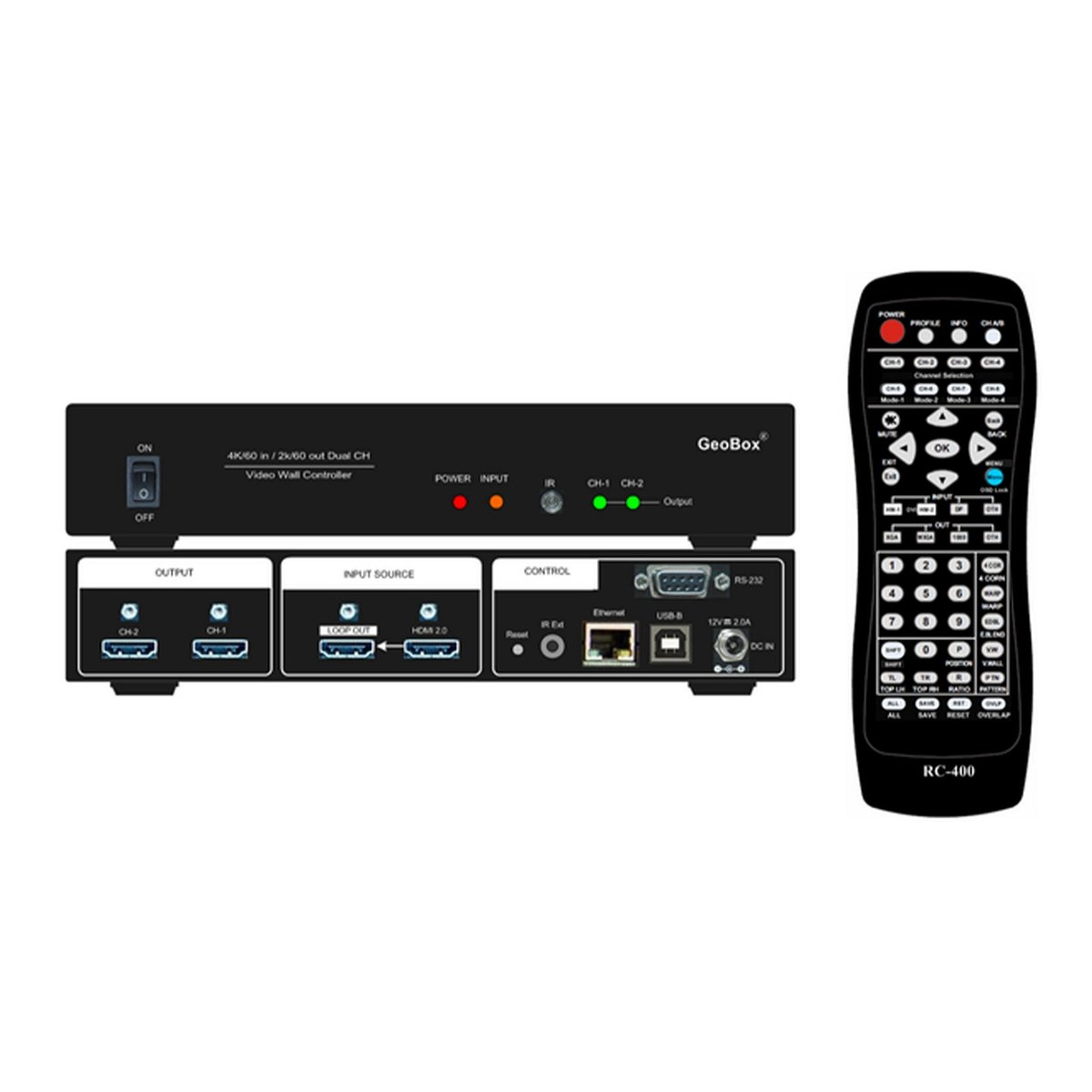 VigilLink GeoBox G406s Compact 2-channel 4K Video Wall