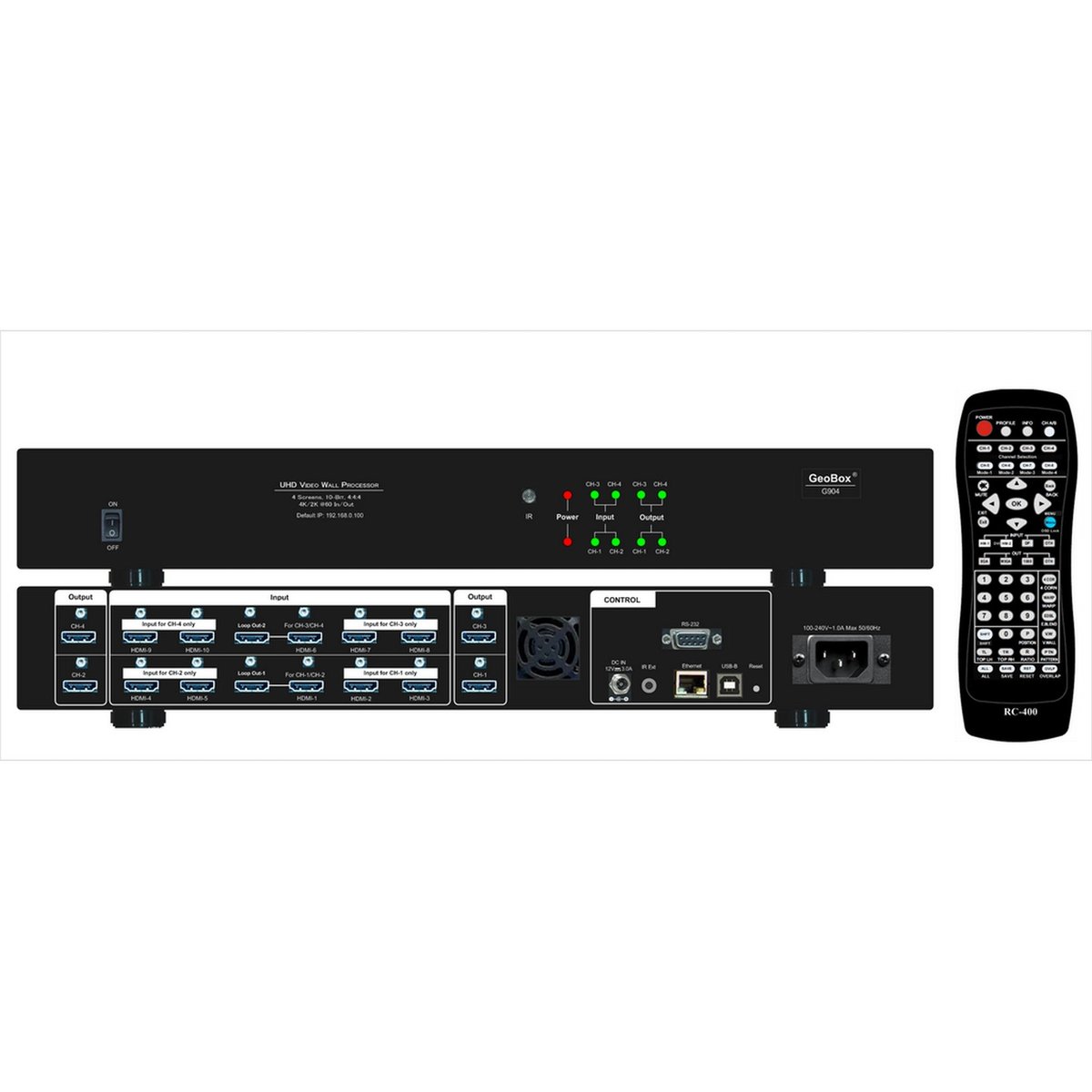VigilLink GeoBox G904 4-channel UHD Video Wall
