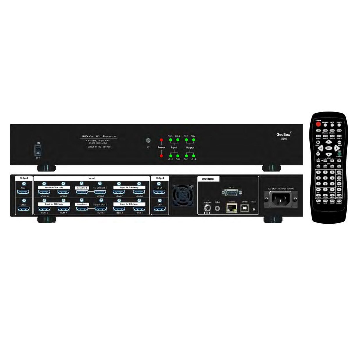 VigilLink GeoBox G904 4-channel UHD Video Wall - view 2