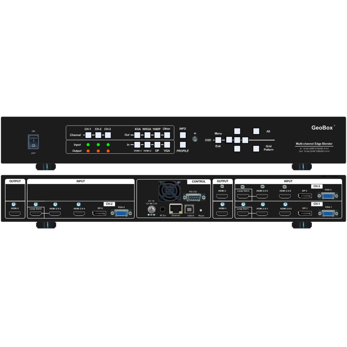VigilLink GeoBox M803ex Three-channel Edge Blending And Projection-mapping Processor - view 2