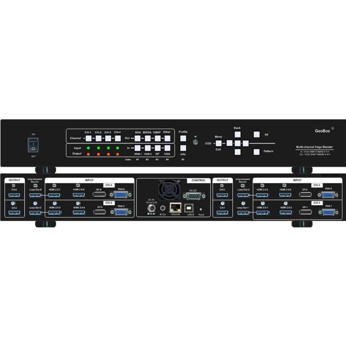 VigilLink GeoBox M804ex Four-channel Edge Blending And Projection-mapping Processor - view 2