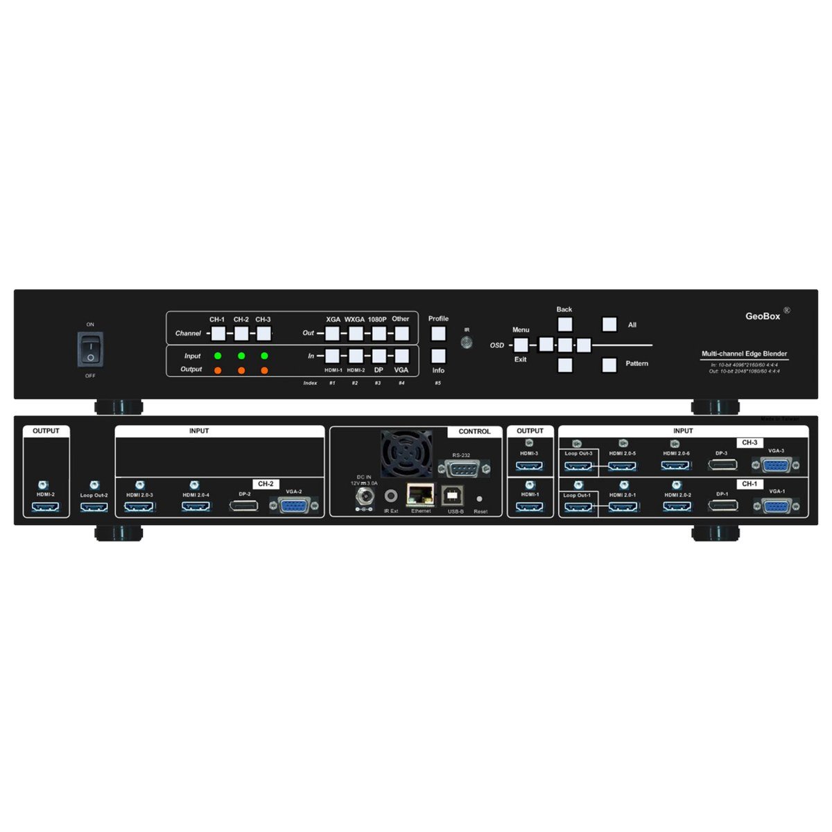 VigilLink GeoBox M813 Three-channel 4K-in / 2K-out Modular Edge Blending Processor - view 2